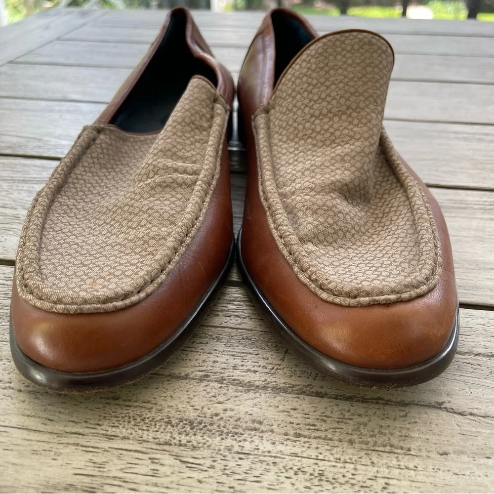 Coach Elijah Vintage P910 Monogram Slip On Dress Loafers Mens Size 13D